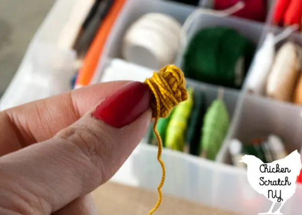 how to wind embroidery thread into a ball