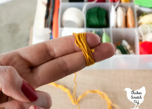 how to wind embroidery thread into a ball