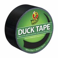 Duck Brand 1265013 Color Duct Tape, Black, 1.88 Inches x 20 Yards, Single Roll