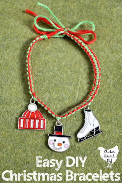 Christmas Candy Stripe Friendship Bracelet Tutorial [CC] - YouTube