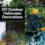 variety of DIY outdoor Halloween decorations