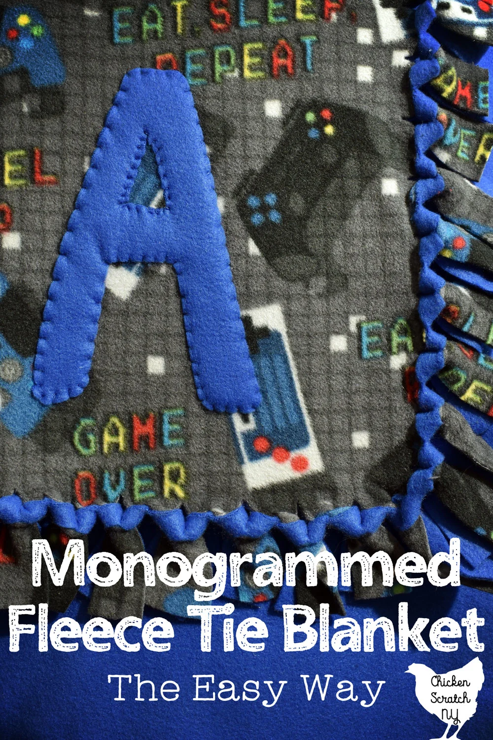 Monogrammed Fleece Tie Blanket The Quick Easy Way