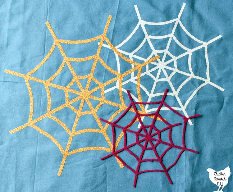 3 different spiderwebs cut from clip art traced in silhouette studio with a silhouette cameo 4 plus