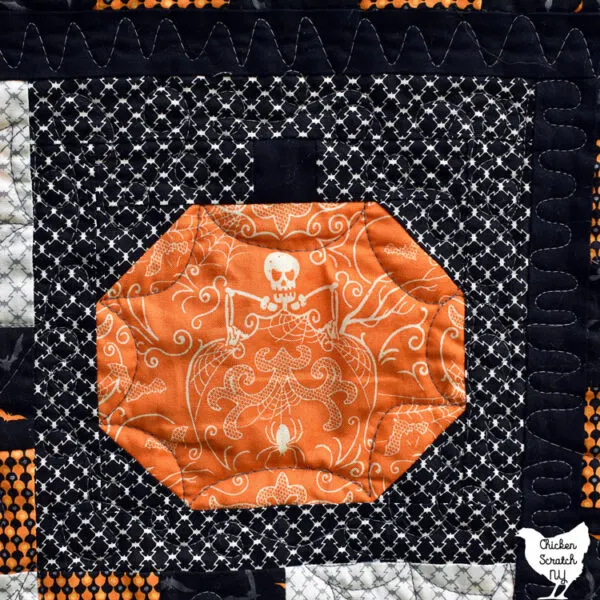 Halloween fabric pumpkin blocks