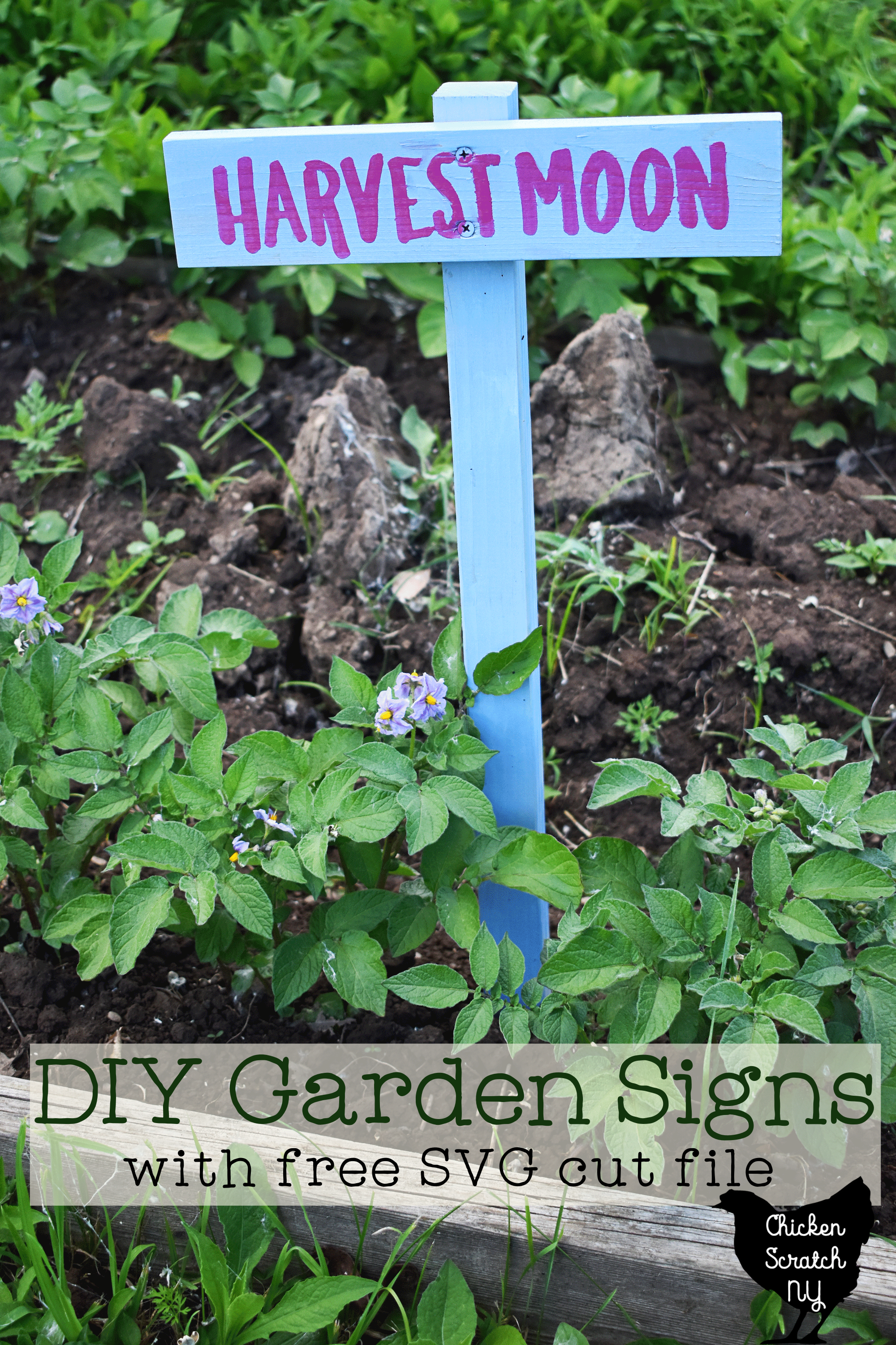 Eggplant Garden Placement Marker, Yard Art Sign, Wooden Crafts WS