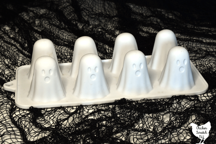 white silicone ghost ice mold