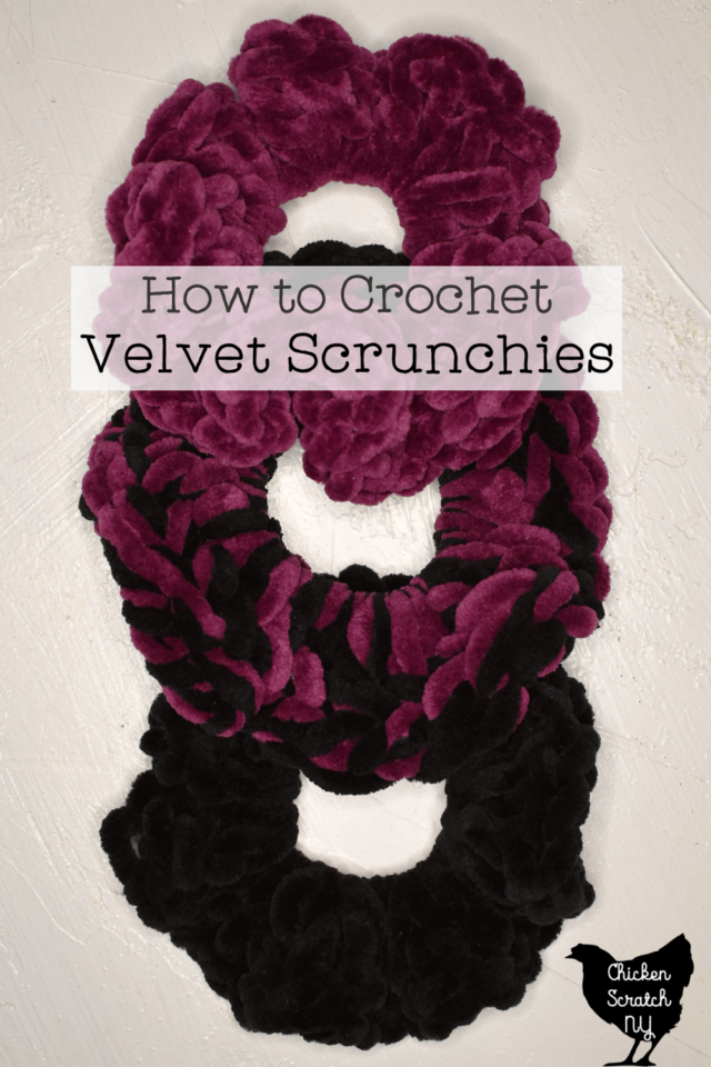 Velvet Crochet Scrunchie Pattern