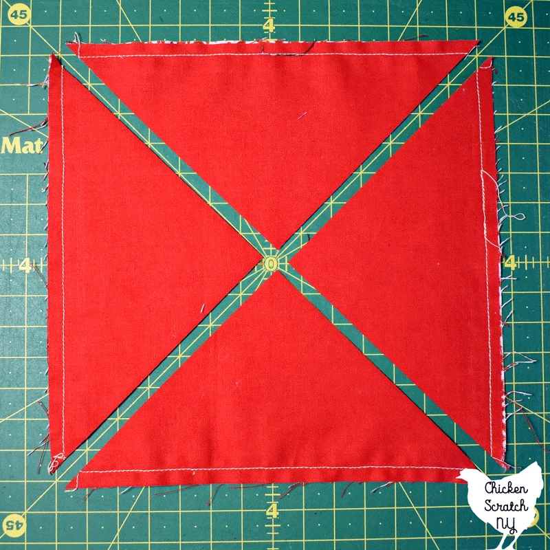 4 at a time half square triangles cut