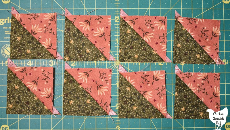 How to use the 1/4 inch ruler to make a HST block, Quilting