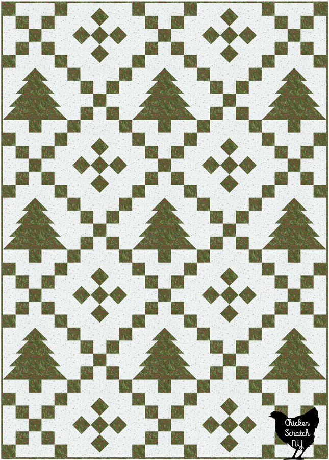 Winter Lattice quilt mock up in Gingiber Merrymaking light version