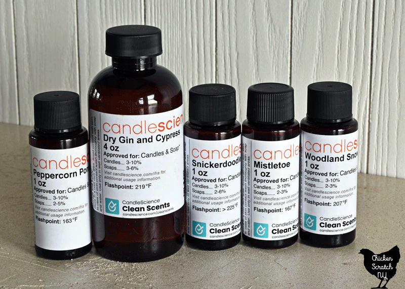 5 bottles of candle science fragrance oil