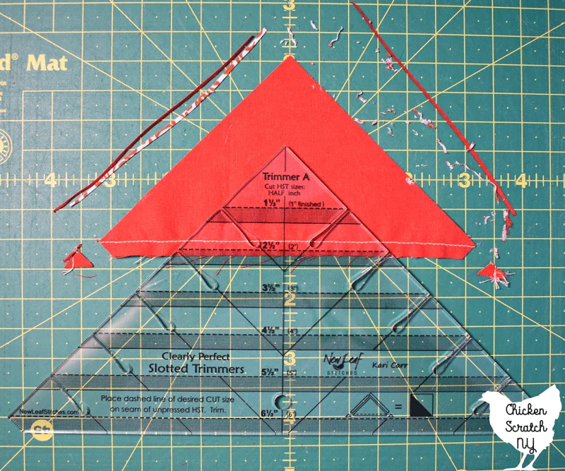 Bloc Loc 1.5 Inch Half Square Triangle Tool Quilting Notions Ruler Rotary  Cutter Ruler HST 15 Make Accurate Half Square Triangles Easily 