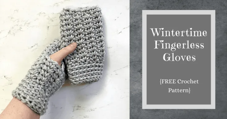 Madison Fingerless Gloves Crochet Pattern - The Lavender Chair