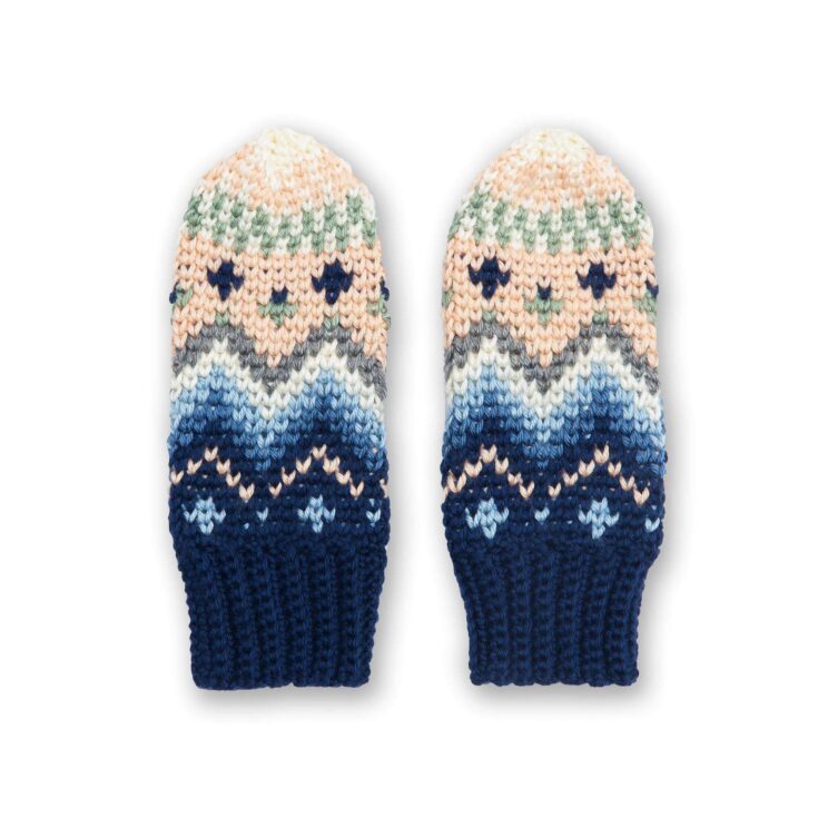 Image for Caron Crochet Fair Isle Mittens