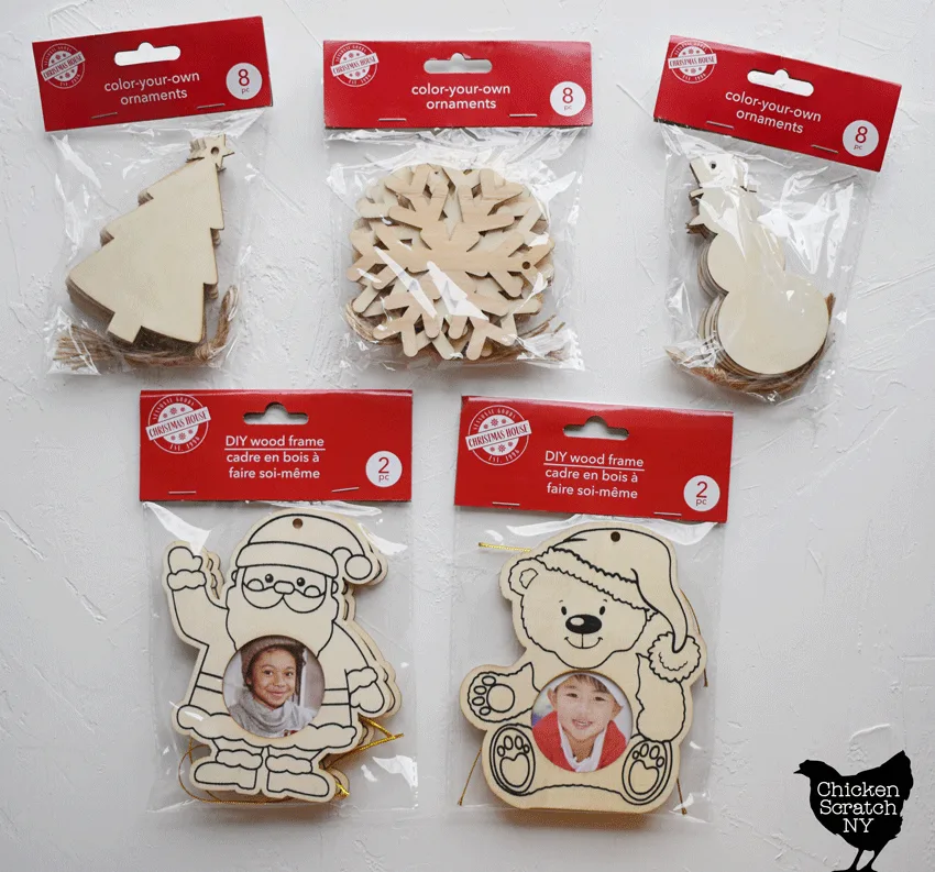 Dollar Tree wooden ornaments for painting