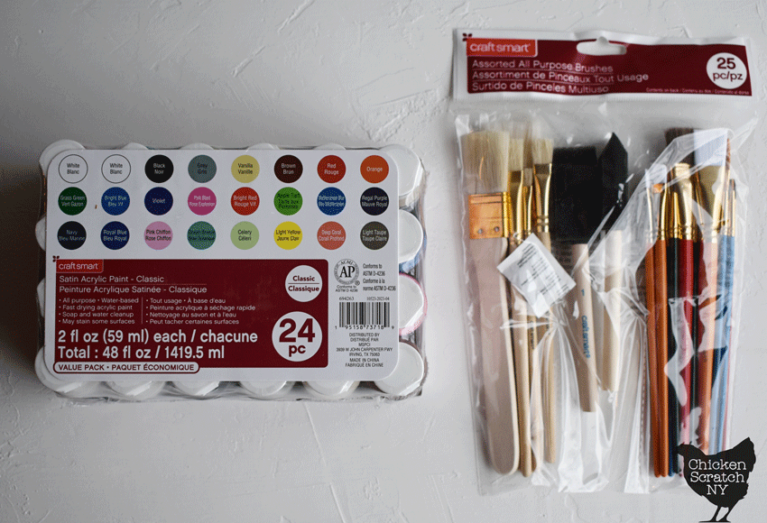 craft smart paint brushed and paint set from Michael's Craft Store
