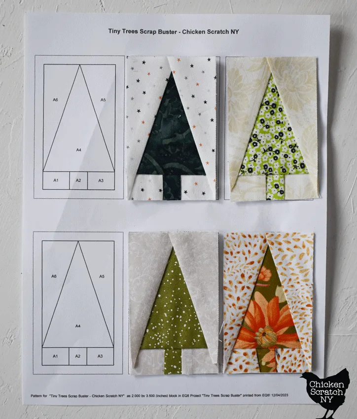 Tiny Trees Foundation Paper Piecing Scrap Quilt