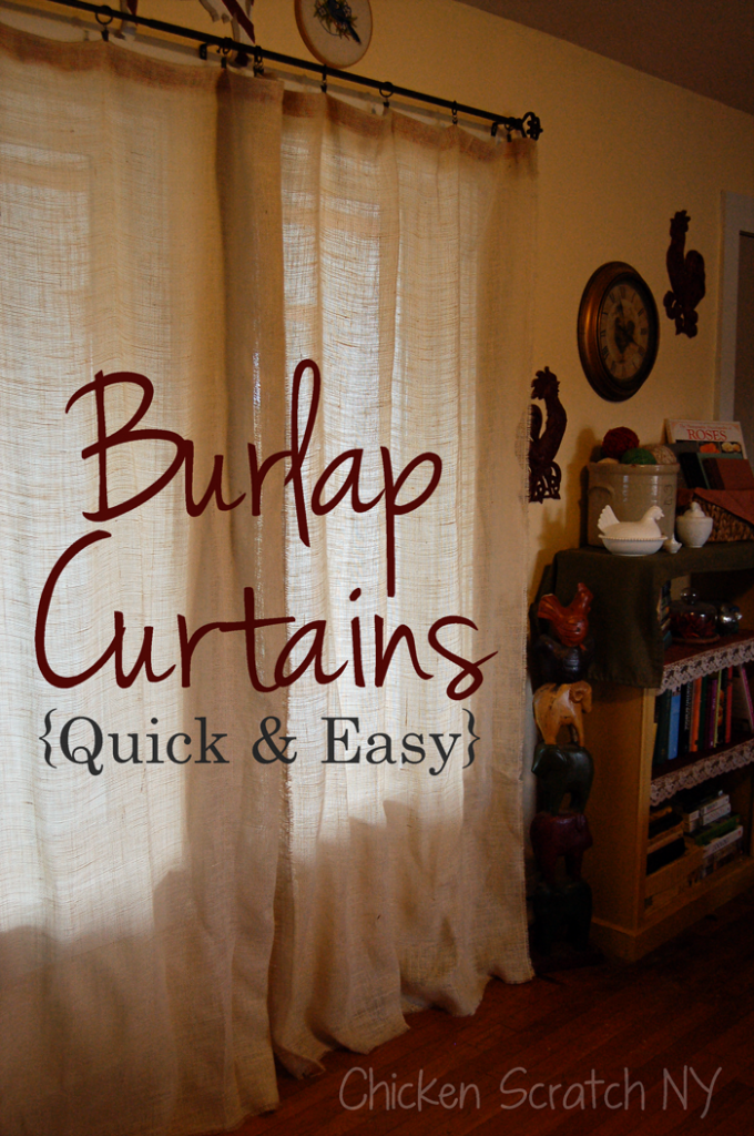 DIY Burlap Curtains