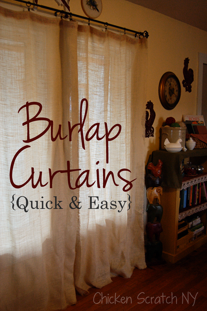 DIY Burlap Curtains 