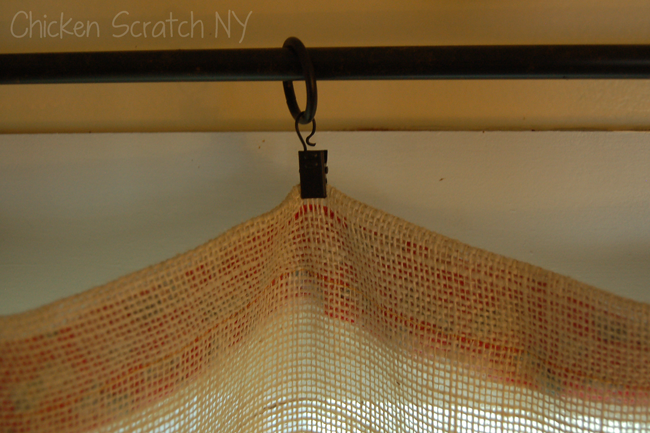 burlap curtain